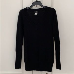 J. Crew XXS black v neck cashmere sweater